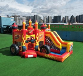T2-8778 Blaze Monster Theme Bouncy Castle with Slide & Pool