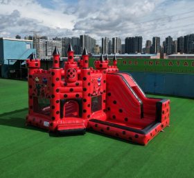 T2-8809 Miraculous Ladybug Theme Bouncy Castle with Slide & Pool
