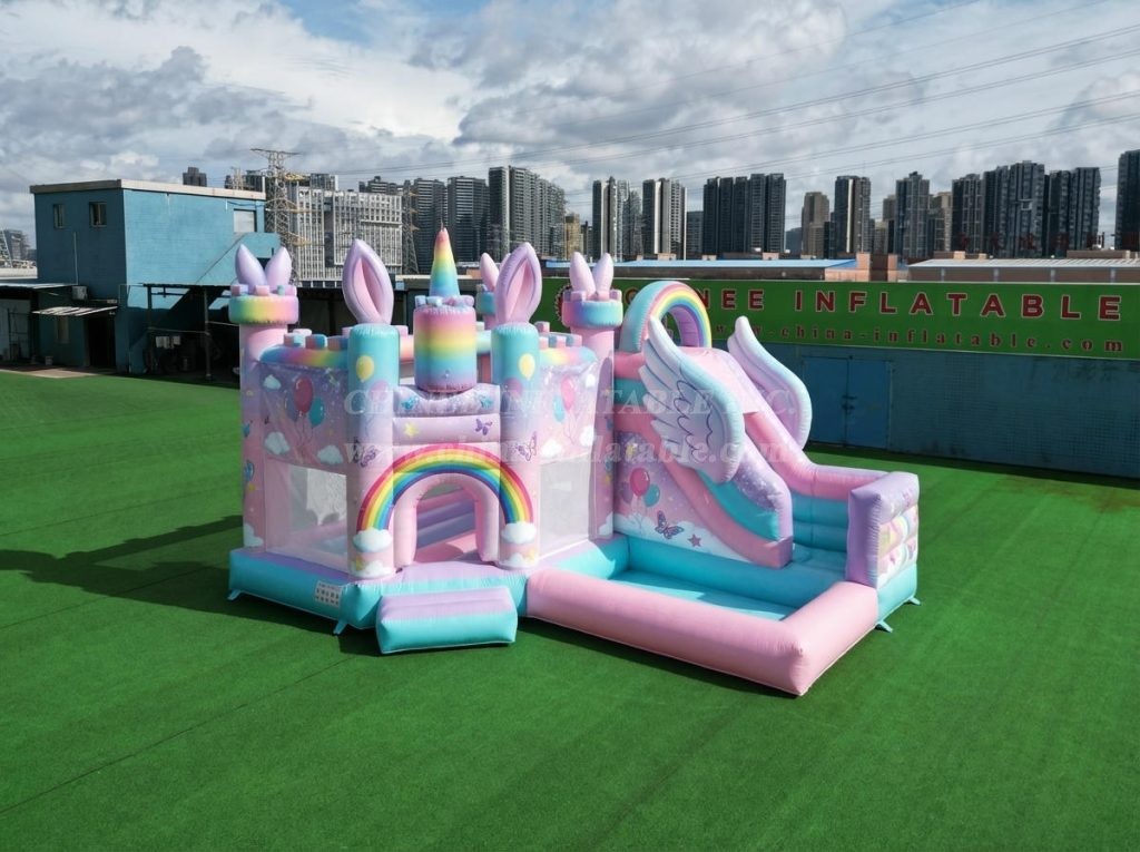 T2-8813 My Little Pony Theme Bouncy Castle with Slide & Pool