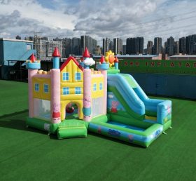 T2-8820 Peppa Pig Theme Bouncy Castle with Slide & Pool