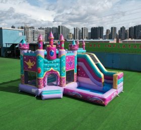 T2-8830 Shimmer & Shine Theme Bouncy Castle with Slide & Pool