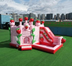 T2-8839 Strawberry Shortcake Theme Bouncy Castle with Slide & Pool