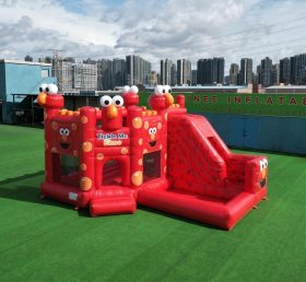 T2-8850 Tickle Me Elmo Theme Bouncy Castle with Slide & Pool