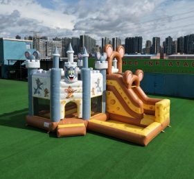 T2-8853 Tom And Jerry Theme Bouncy Castle with Slide & Pool