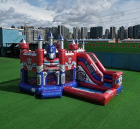T2-8855 Transformers Theme Bouncy Castle with Slide & Pool