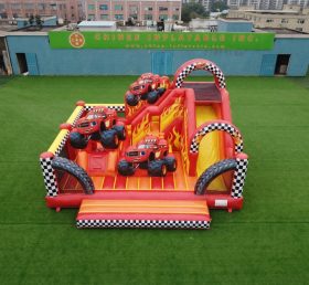 T2-8865 Blaze Monster Theme Bouncy Castle With Slide