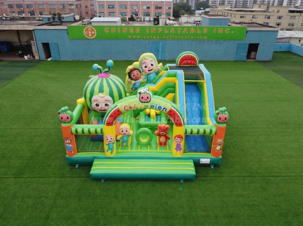 T2-8872 Cocomelon Theme Bouncy Castle With Slide