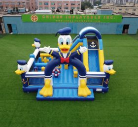 T2-8874 Donald Duck Theme Bouncy Castle With Slide