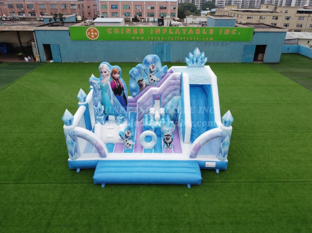 T2-8878 Frozen Theme Bouncy Castle With Slide