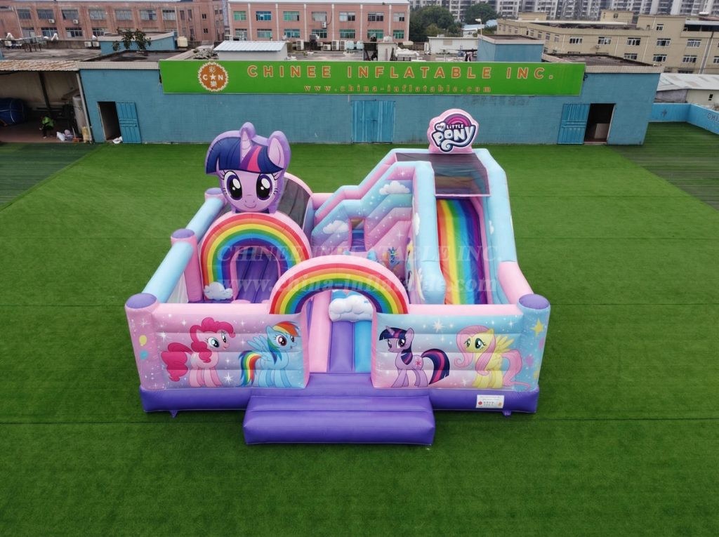 T2-8891 My Little Pony Theme Bouncy Castle With Slide