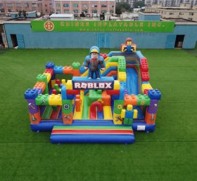 T2-8904 Roblox Theme Bouncy Castle With Slide