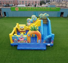 T2-8914 SpongeBob Theme Bouncy Castle With Slide