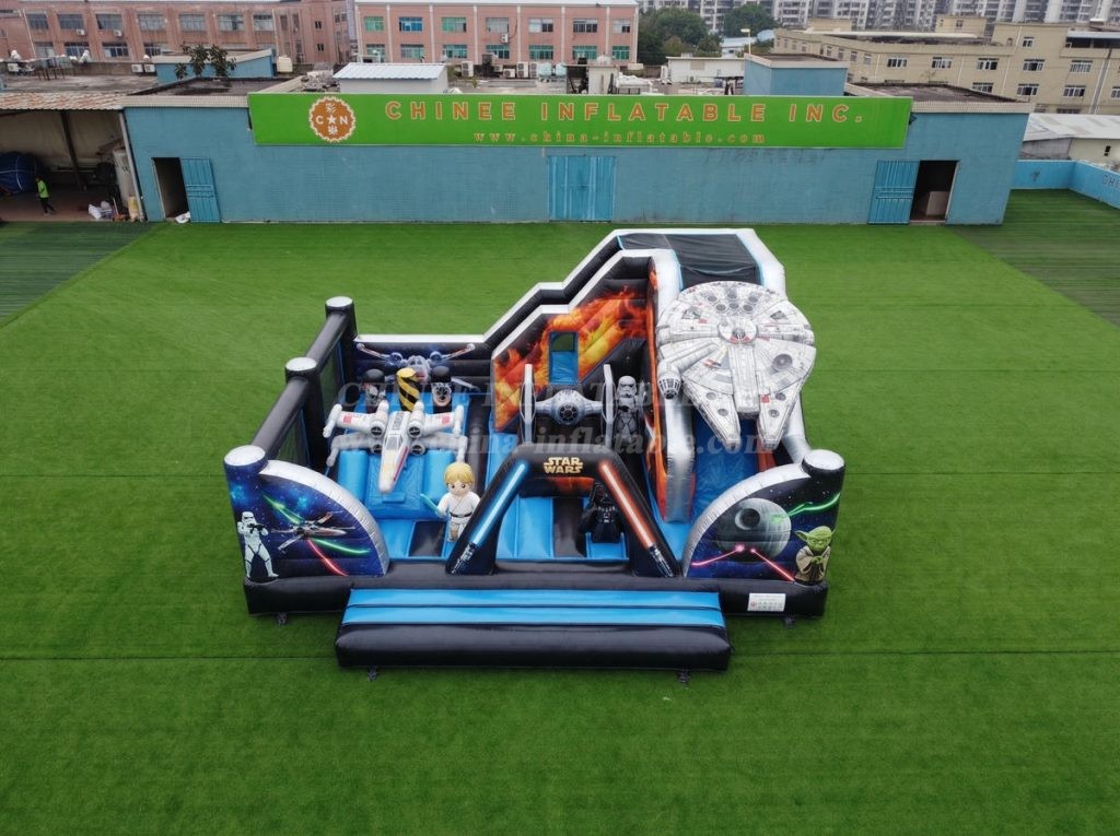 T2-8915 Star Wars Theme Bouncy Castle With Slide