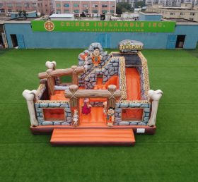 T2-8921 The Flintstones Theme Bouncy Castle With Slide