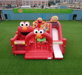 T2-8927 Tickle Me Elmo Theme Bouncy Castle With Slide