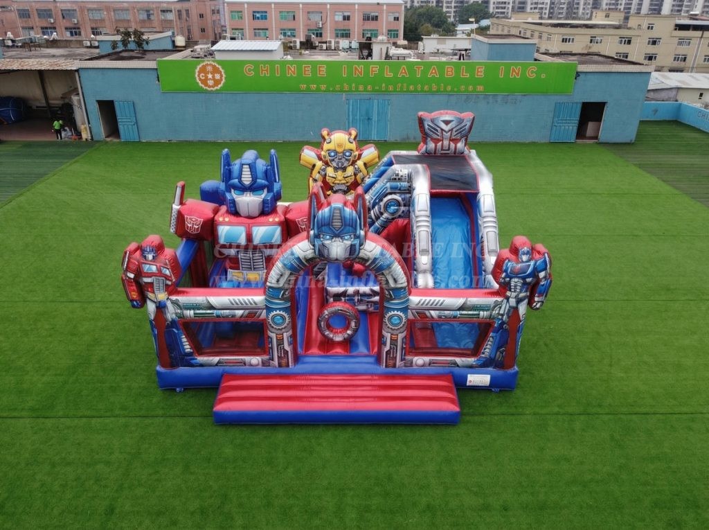 T2-8933 Transformers Theme Bouncy Castle With Slide