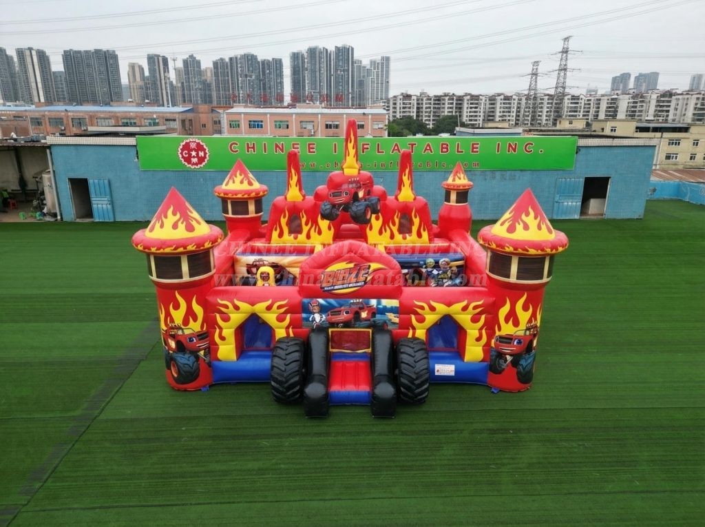 T5-3150 Blaze Monster Theme Inflatable Castle