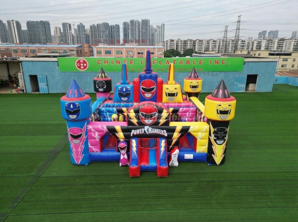 T5-3197 Power Rangers Theme Inflatable Castle