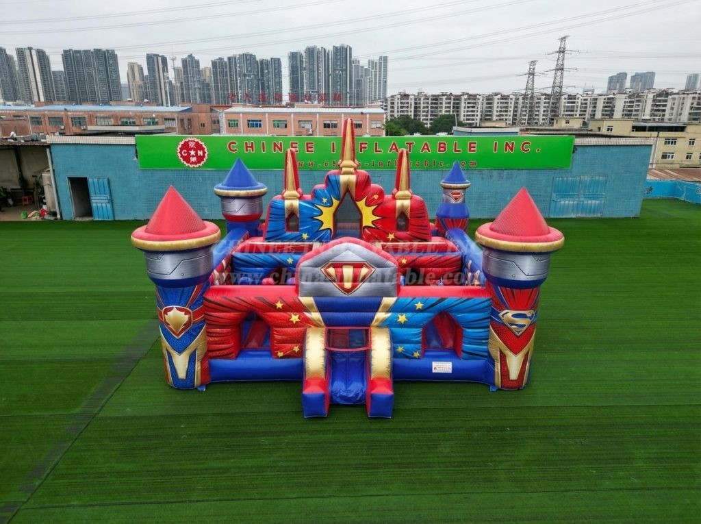 T5-3211 Superhero Theme Inflatable Castle