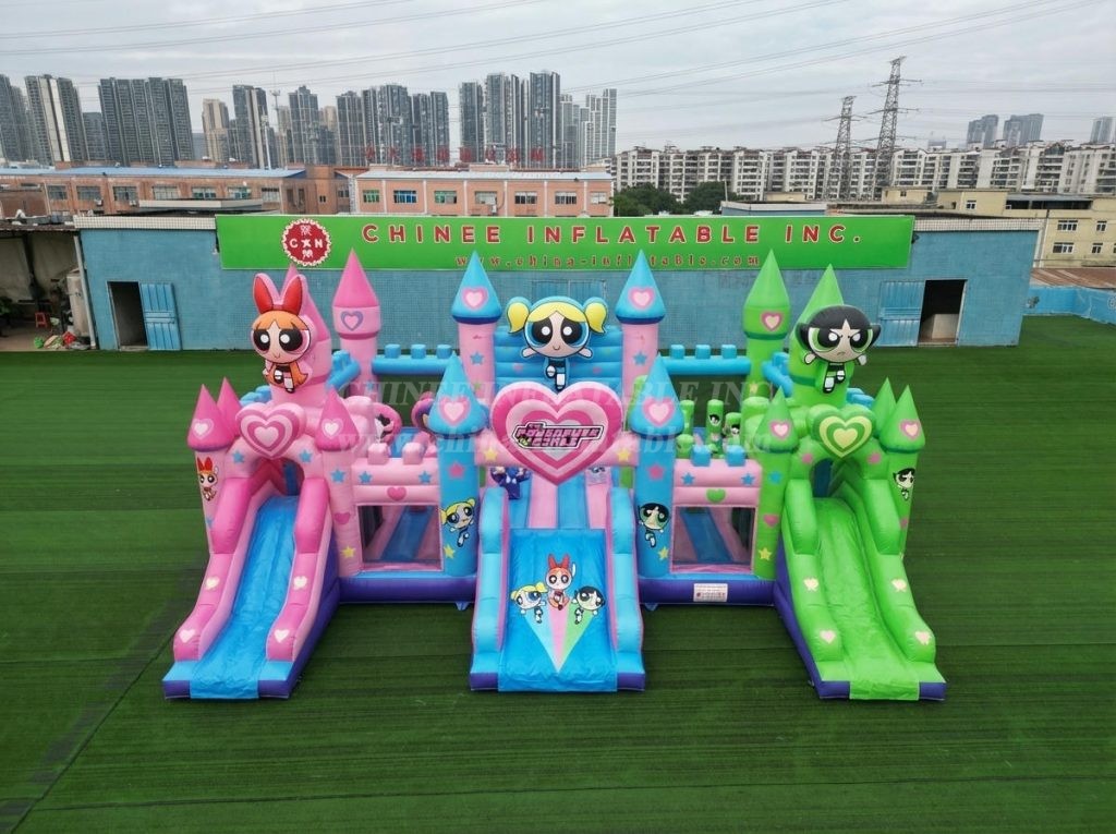 T5-3220 The Powerpuff Girls Theme Inflatable Castle