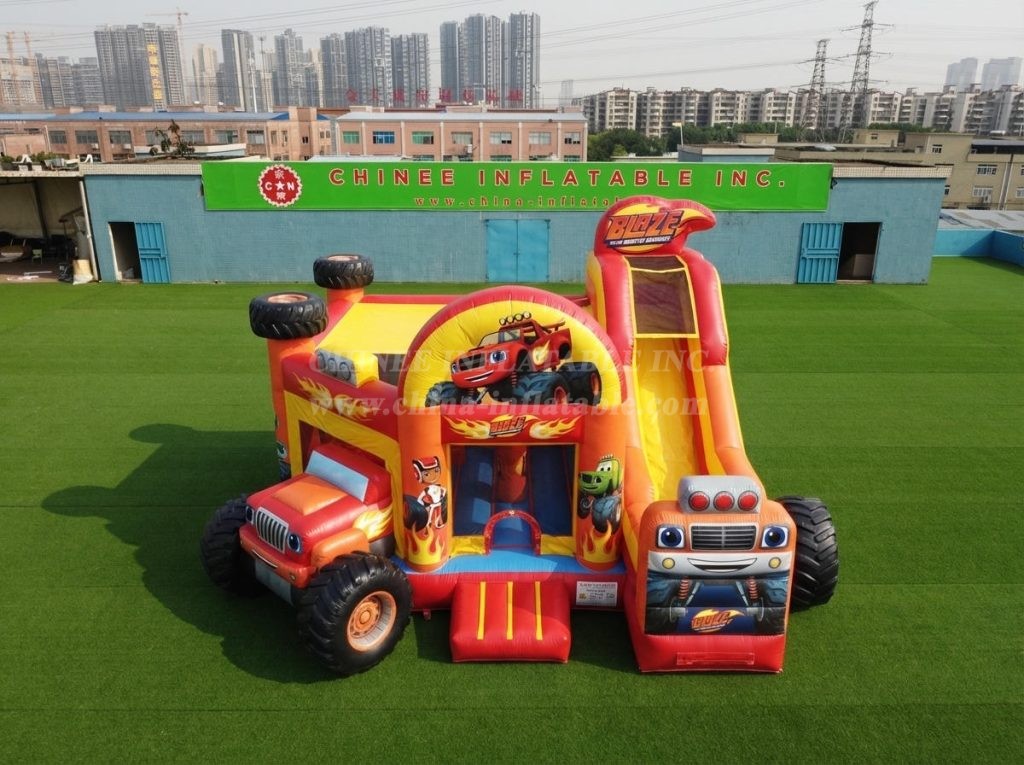 T5-3239 Blaze Monster Theme Inflatable Castle