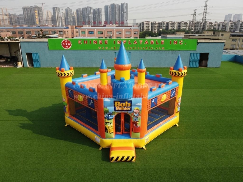 T5-3242 Bob The Builder Theme Inflatable Castle