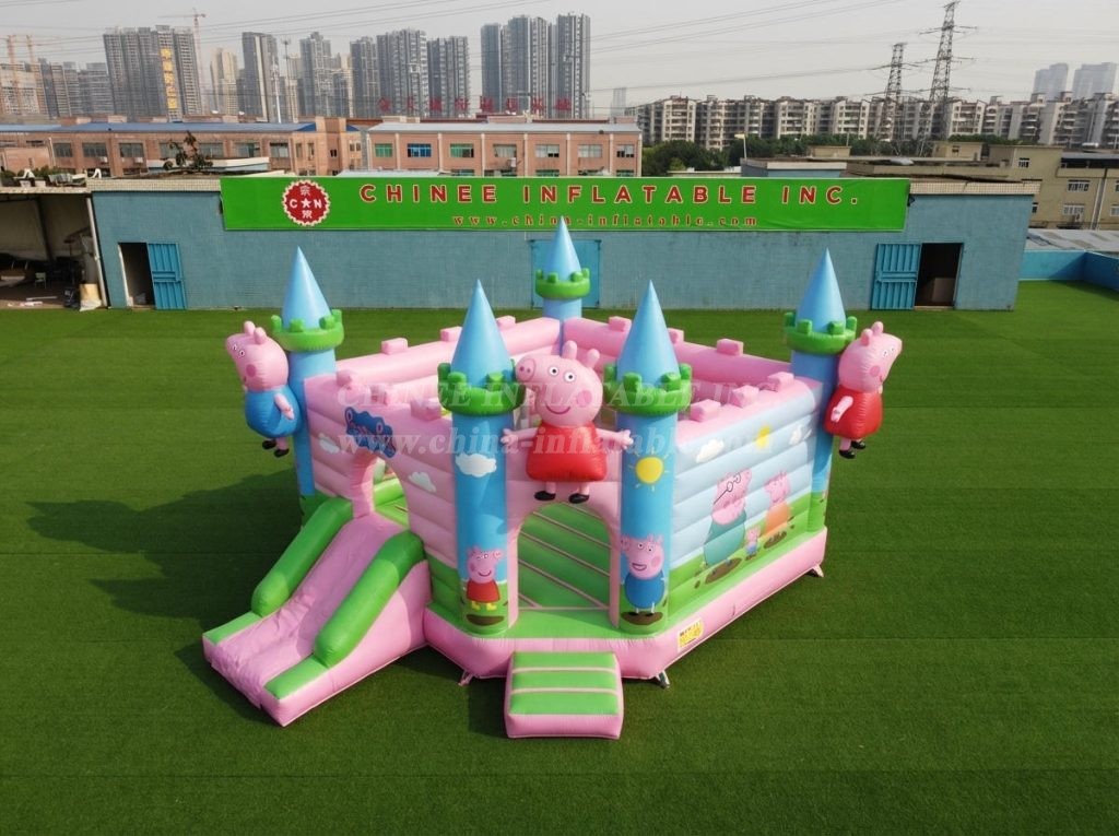 T5-3277 Peppa Pig Theme Inflatable Castle