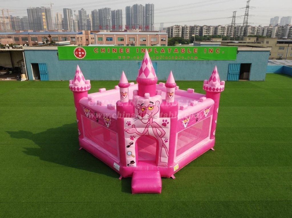T5-3278 Pink Panther Theme Inflatable Castle