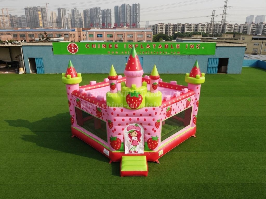 T5-3295 Strawberry Shortcake Theme Inflatable Castle