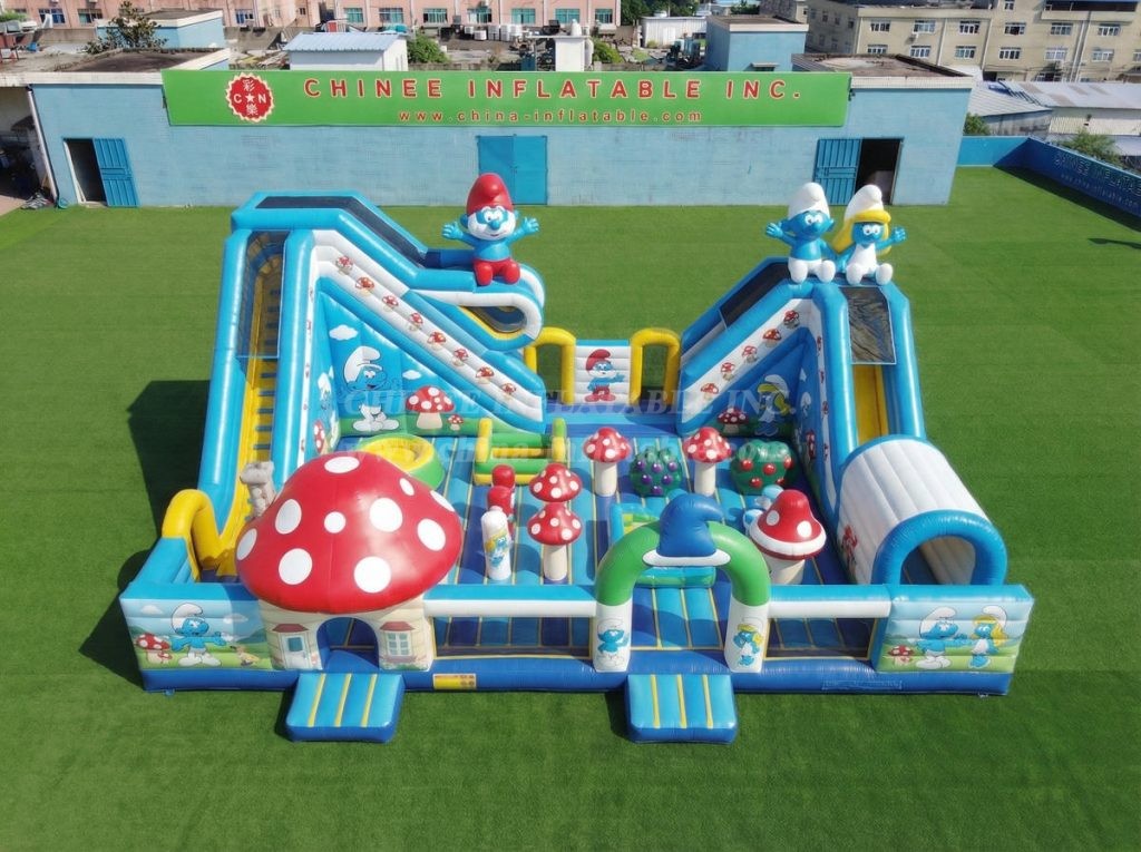T6-7032 The Smurfs Theme Inflatable Amusement