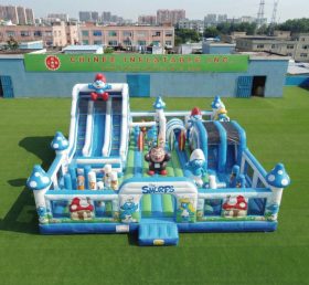 T6-7136 The Smurfs Theme Inflatable Amusement