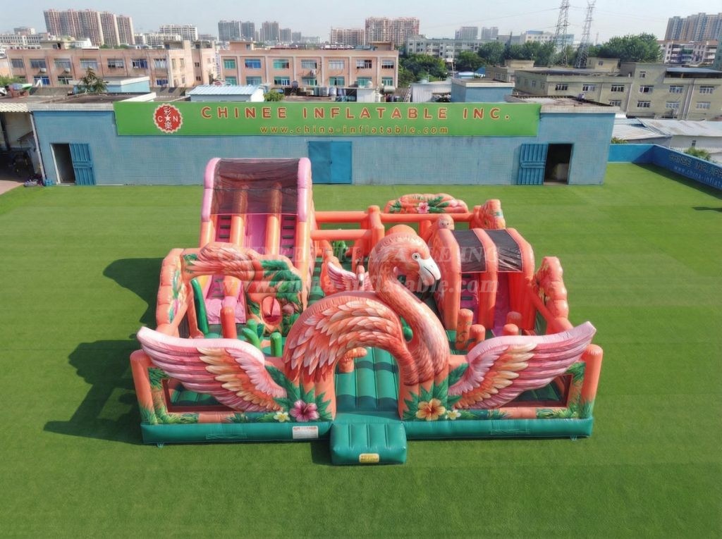 T6-7173 Flamingo Theme Inflatable Amusement