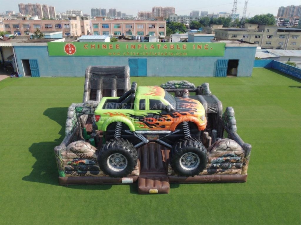 T6-7195 Monster Trucks Theme Inflatable Amusement