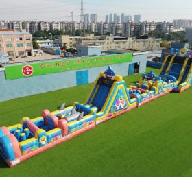 T7-4507 Baby Shark Theme Infltable Obstacle Courses