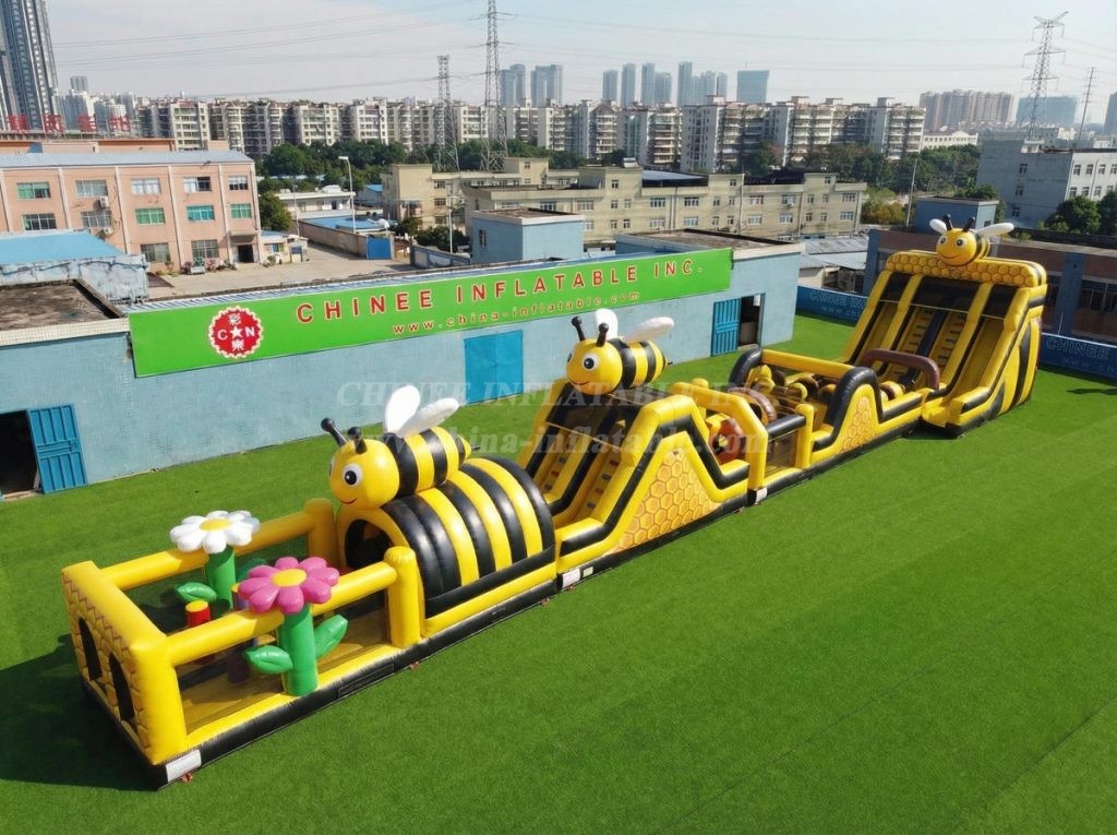 T7-4512 Bee Theme Infltable Obstacle Courses