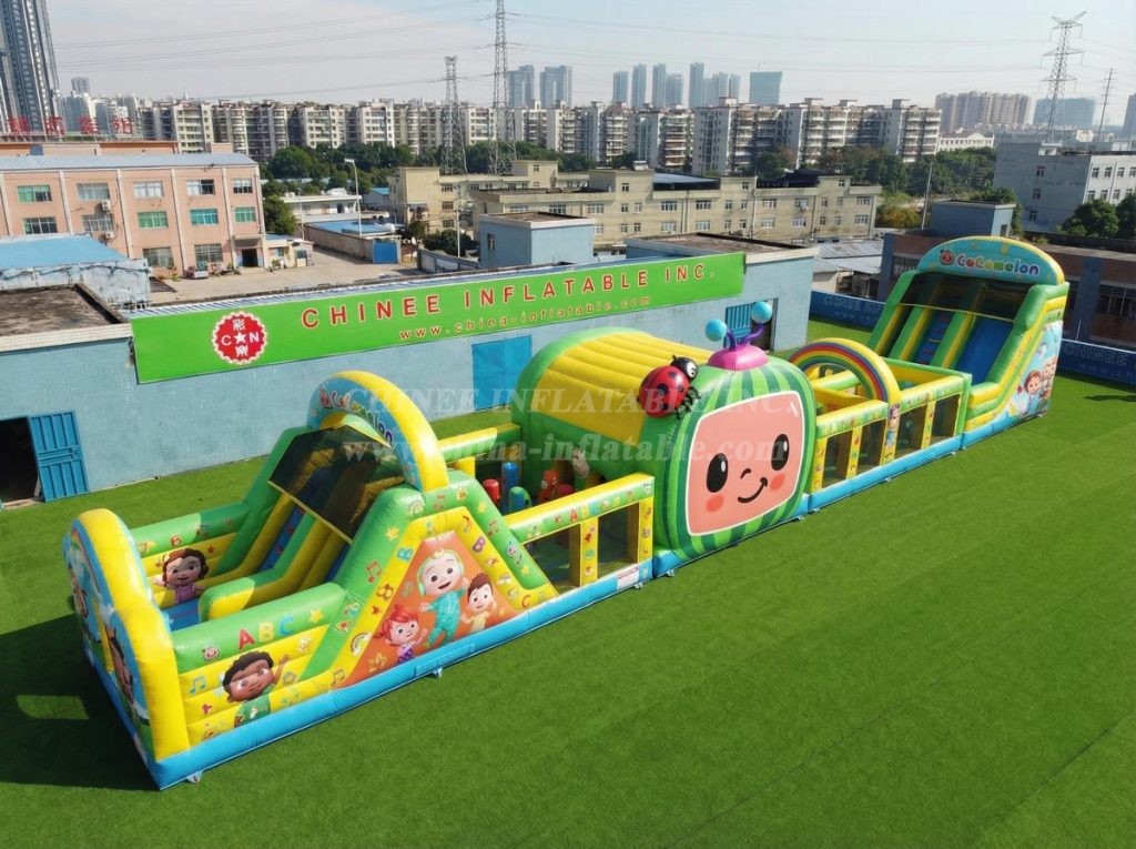 T7-4530 Cocomelon Theme Infltable Obstacle Courses