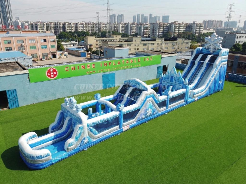 T7-4552 Frozen Theme Infltable Obstacle Courses