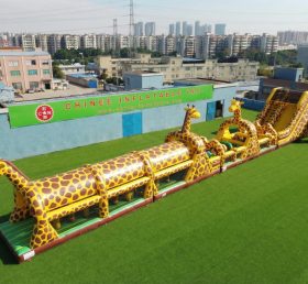 T7-4554 Giraffe Theme Infltable Obstacle Courses