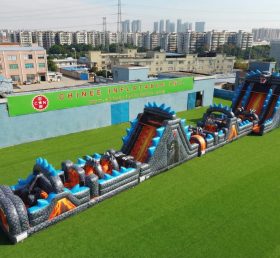 T7-4555 Godzilla Theme Infltable Obstacle Courses