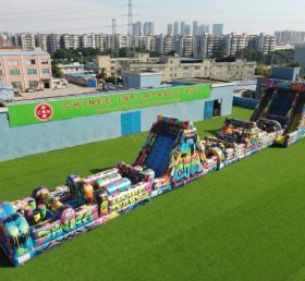 T7-4556 Graffiti Theme Infltable Obstacle Courses