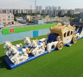 T7-4563 Horse Carriage Theme Infltable Obstacle Courses