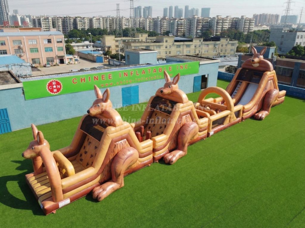 T7-4568 Kangaroo Theme Infltable Obstacle Courses