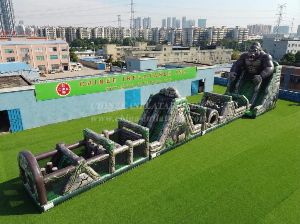 T7-4569 King Kong Theme Infltable Obstacle Courses