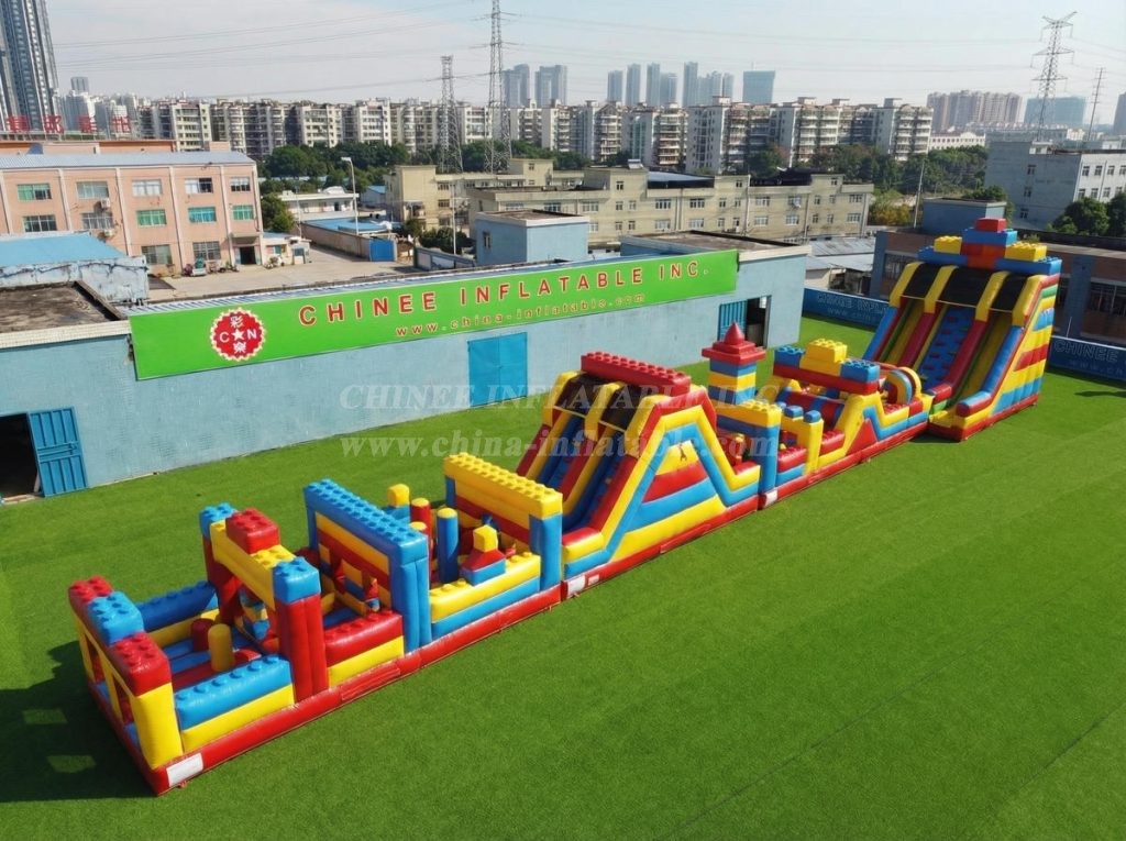 T7-4571 Lego Theme Infltable Obstacle Courses