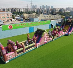 T7-4578 Masha And The Bear Theme Infltable Obstacle Courses