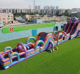T7-4596 Octopus Theme Infltable Obstacle Courses