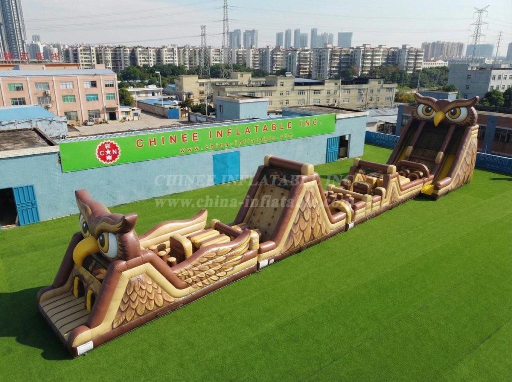 T7-4598 Owl Theme Infltable Obstacle Courses