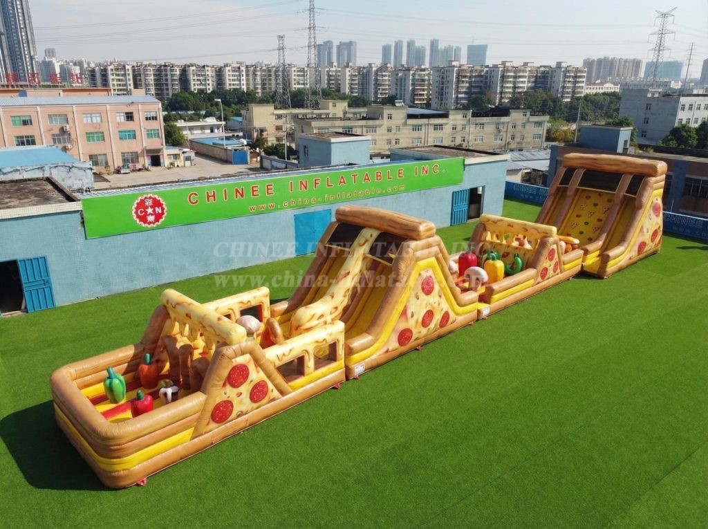 T7-4608 Pizza Theme Infltable Obstacle Courses