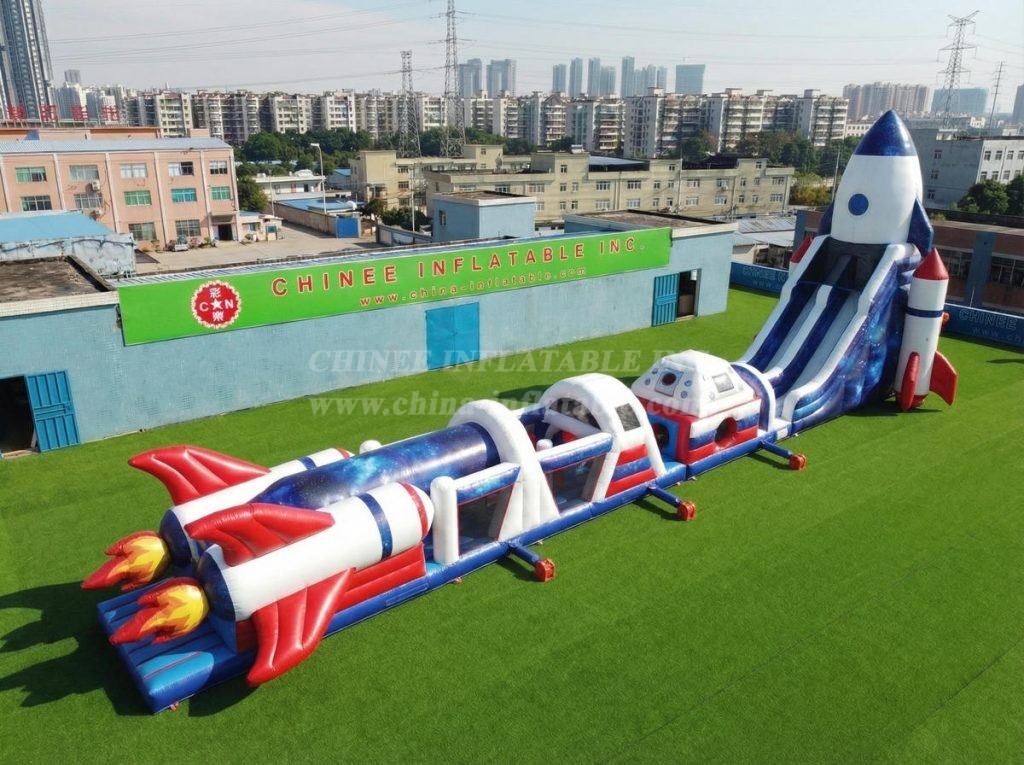 T7-4619 Rocket Theme Infltable Obstacle Courses