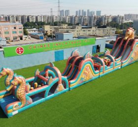 T7-4622 Seahorse Theme Infltable Obstacle Courses